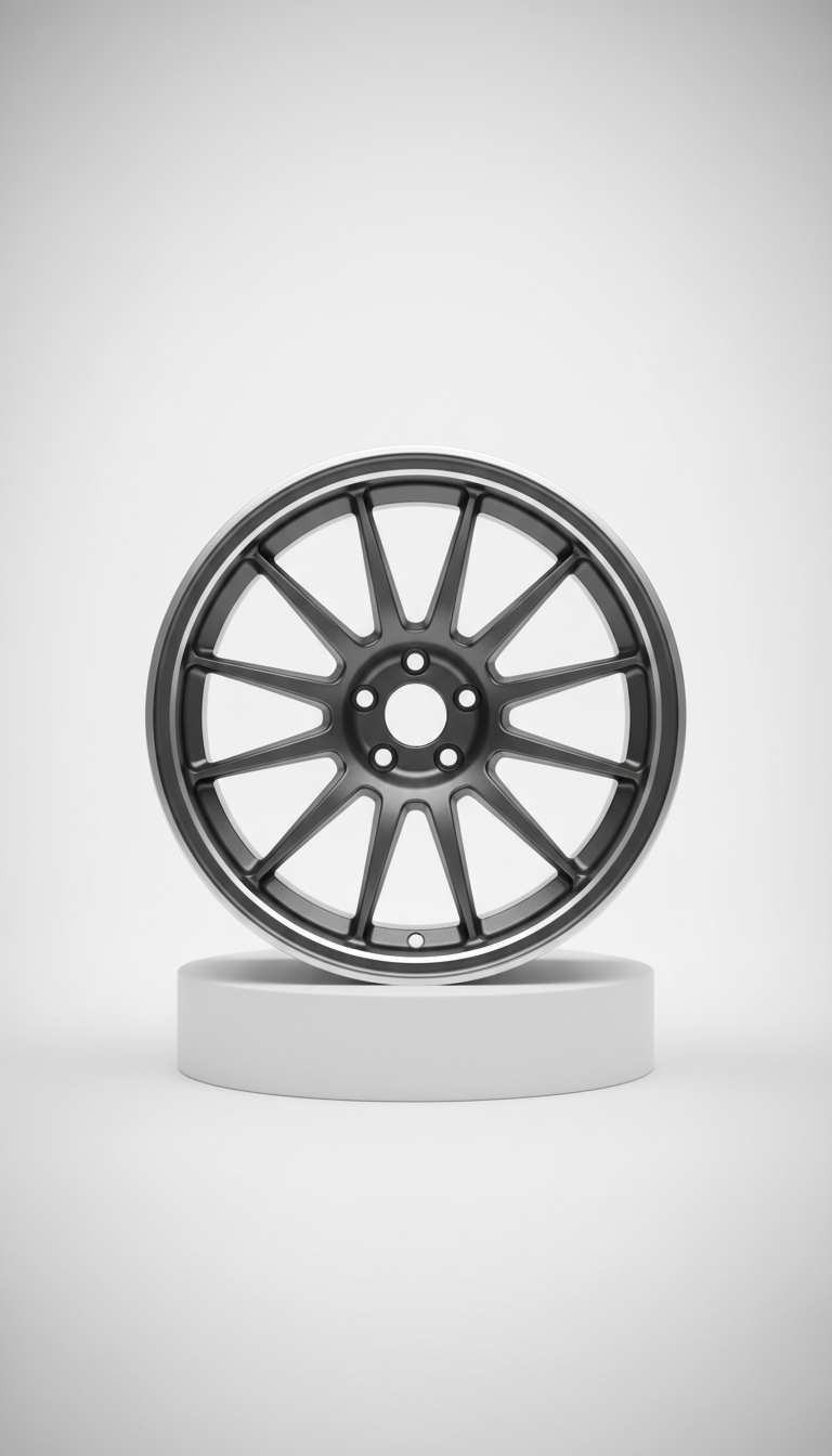 Custom-finish track wheel with bespoke color