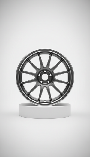 Custom-finish track wheel with bespoke color